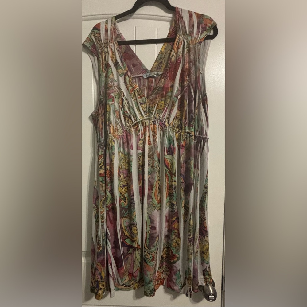 Double V Patterned Dress